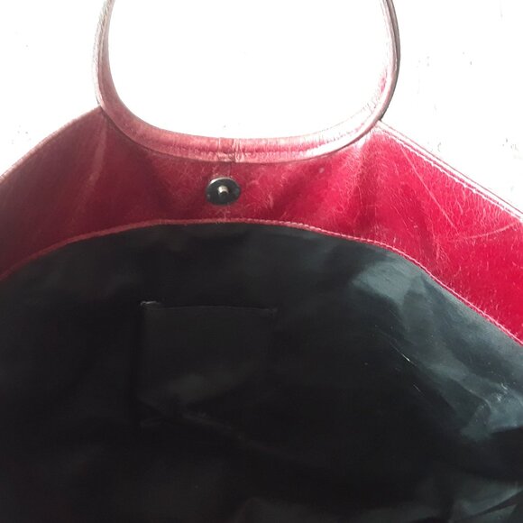 Vintage Va A Paris Red Leather Top Handle Bag - Picture 13 of 15